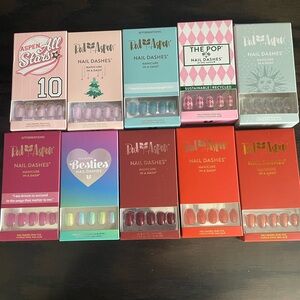 10 Red Aspen Press-On Nails all short size different colors